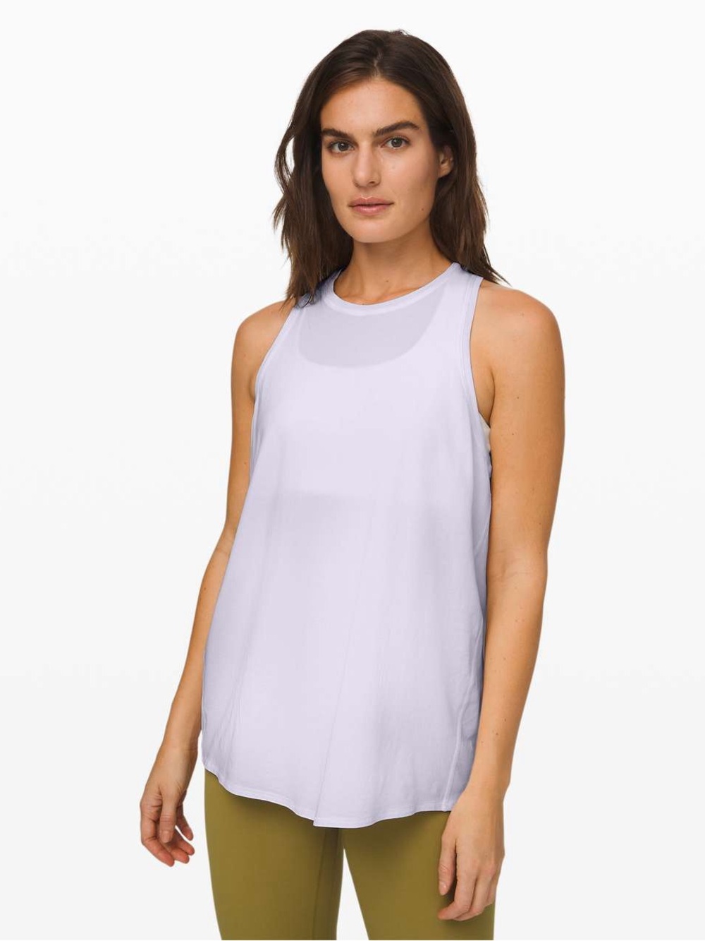 Lululemon Ruched Racerback Tank Top in Lavender Frost size Medium